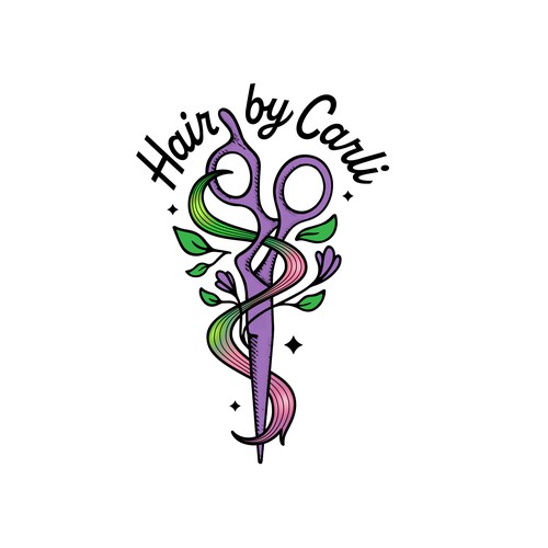 Stylist logo with the title ' Edgy logo design for funky hairstylist appealing to fun women'