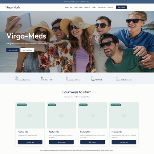 Design with the title 'GLP-1 Ecommerce Design'
