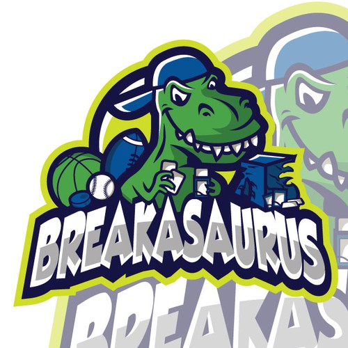 Card logo with the title 'Breakasaurus'