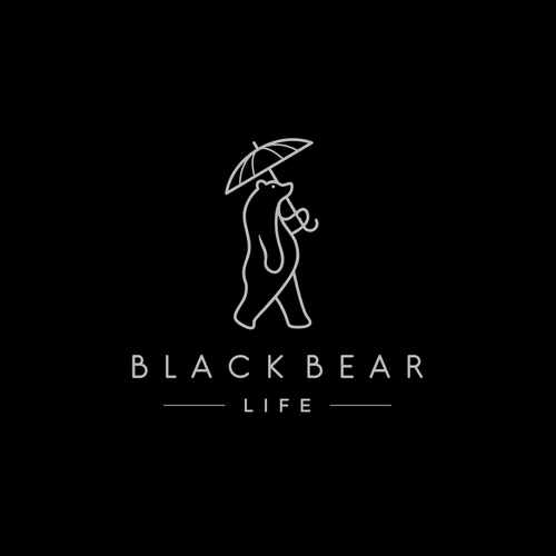 Walking design with the title 'black bear life'