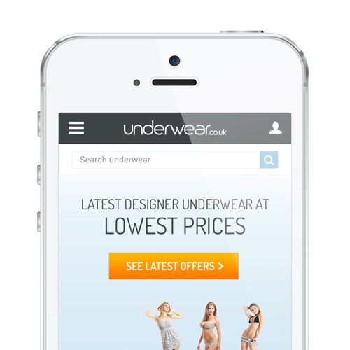 Responsive website with the title 'Underwear.com'