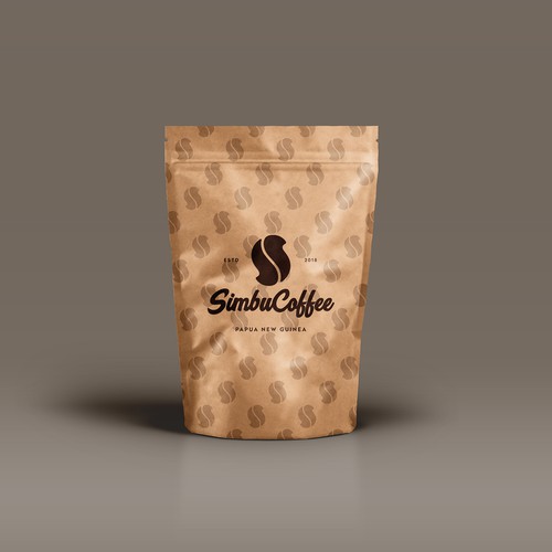 Coffee bean logo with the title 'Simbu Coffee'