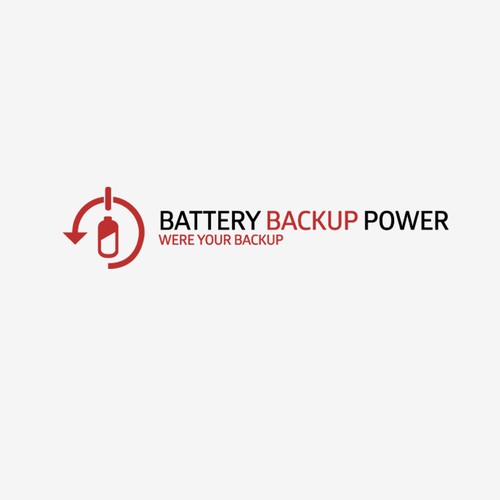 Charger logo with the title 'Design an identity for Battery Backup Power, Inc.'