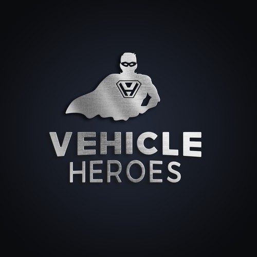 Garage logo with the title 'Vehicle Heroes - Metallic'