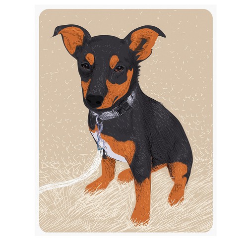 Pet artwork with the title 'dog illustration'