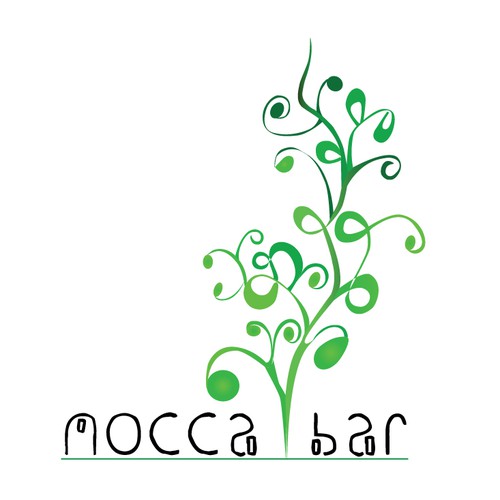 Bean logo with the title 'Mocca bar'