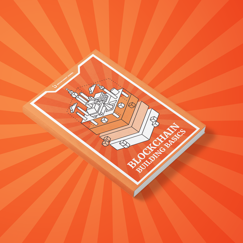 Interactive PDF design with the title 'Blockchain Building Basics  Book Design'
