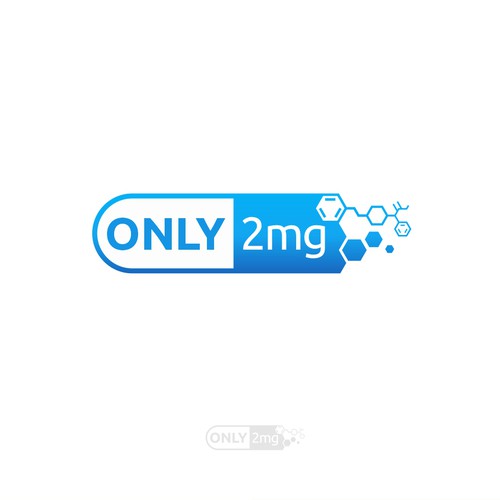 Chemistry design with the title 'Only2mg Logo'