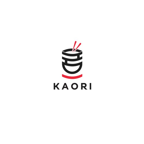 Oriental logo with the title 'Kaori - Poke Restaurant'