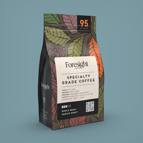 Coffee packaging with the title 'Coffee'