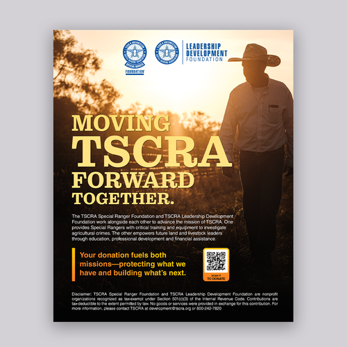 Magazine ad design with the title 'Magazine Ad - Ranching Foundations'