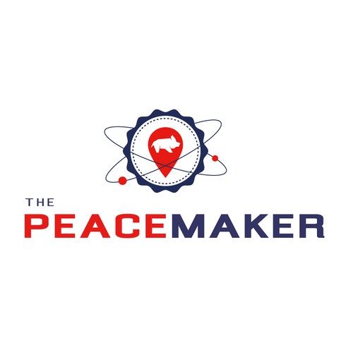 Peaceful logo with the title 'A concept for a technology company who use latest techniques to track the hog cages.'