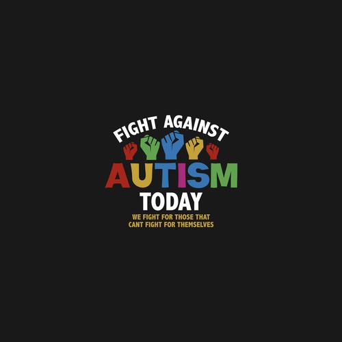Autism design with the title 'Logo Design for Fight Against Autism Today'