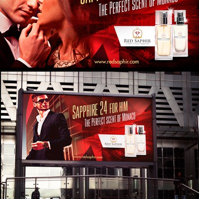 Billboard for Red Saphir Mens Perfume