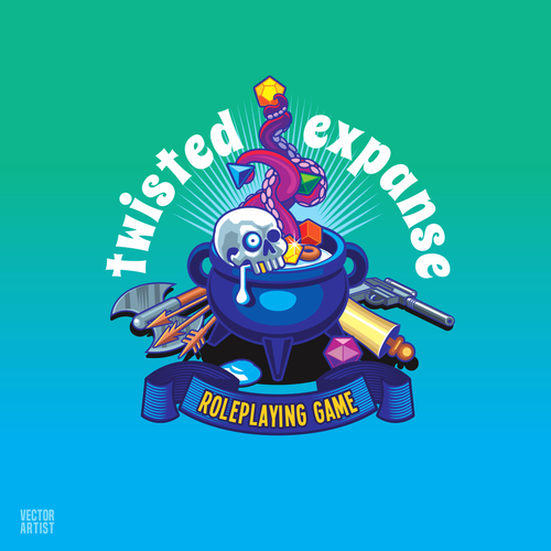RPG design with the title 'Twisted Expanse RPG'
