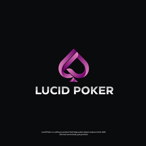 Spade logo with the title 'lucid poker logo'