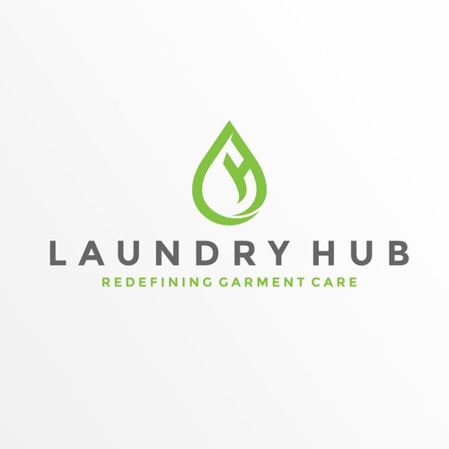 Dry cleaner logo with the title 'Laundry Hub Logo Design'