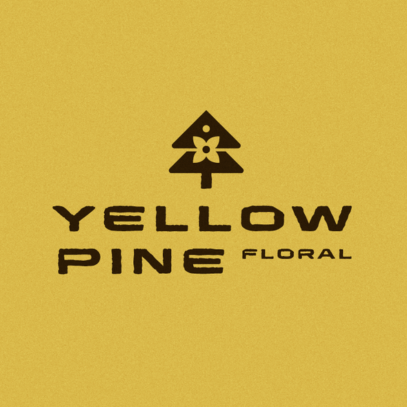 Nature logo with the title 'Yellow Pine  Floral'