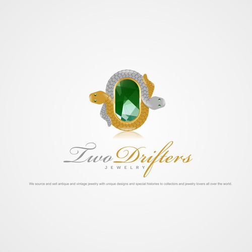 Jewelry design with the title 'Two Drifters Jewelry Logo'