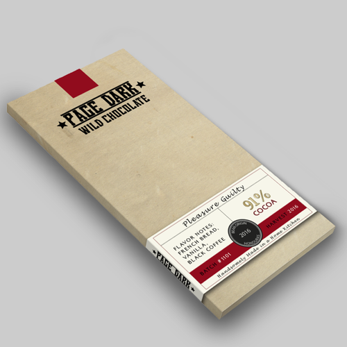 Chocolate packaging with the title 'Craft Chocolate design'