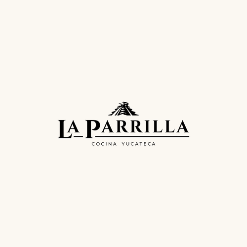 Mayan logo with the title 'La Parrilla Cocina Yucateca Logo'