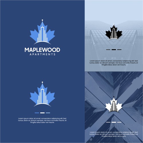 Maple leaf logo with the title 'Logo for realestate.'