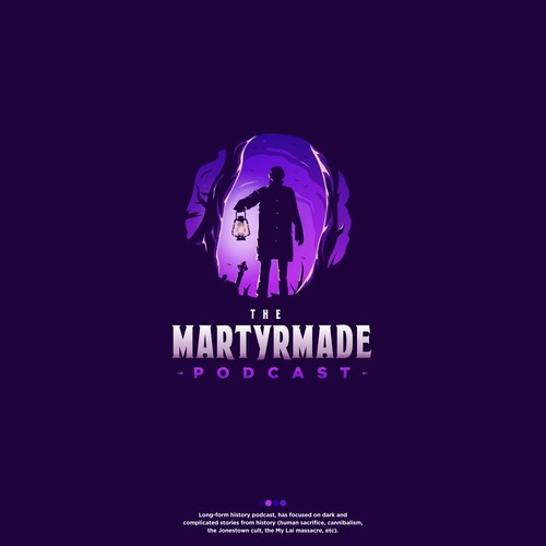 Horror logo with the title 'Logo Design for a Thrilling Podcast'