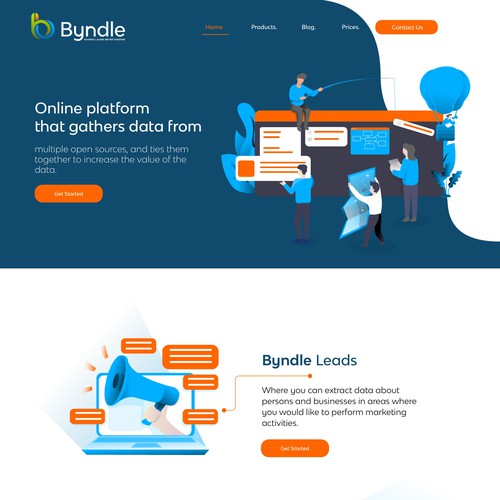 Data website with the title 'Homepage Data'