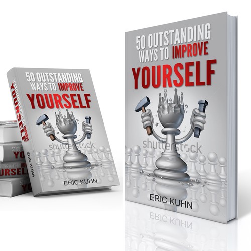 Motivational book cover with the title '50 Outstanding Ways to Improve Yourself'