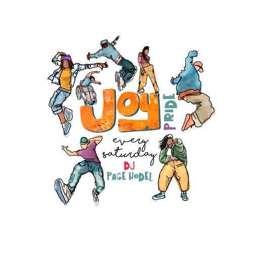 Joyful design with the title 'Night Dancing Club Logo'
