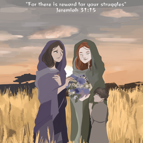 Religious artwork with the title 'Illustration for canvas print'