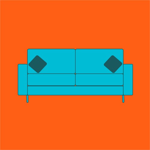 Relaxation logo with the title 'Bold logo for a friendship app'