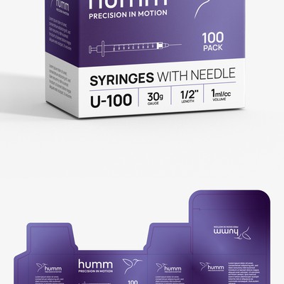 Syringes box packaging design