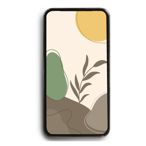 Phone case design with the title 'Wallpaper design'
