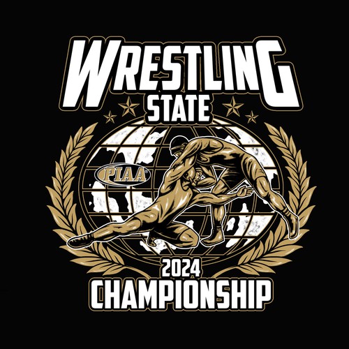 Wrestling design with the title 'tshirt wrestling championship'