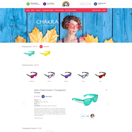 Retail website with the title 'Bright, Colorful, and Beautiful Design Requested for Ecommerce Website'