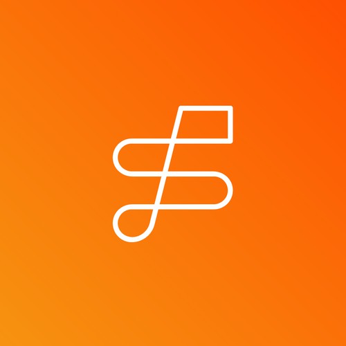 Treble clef logo with the title 'Minimal Letter S Logo for Tech Music Group'