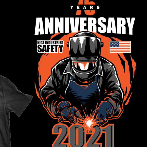 Industrial t-shirt with the title 'The welder'