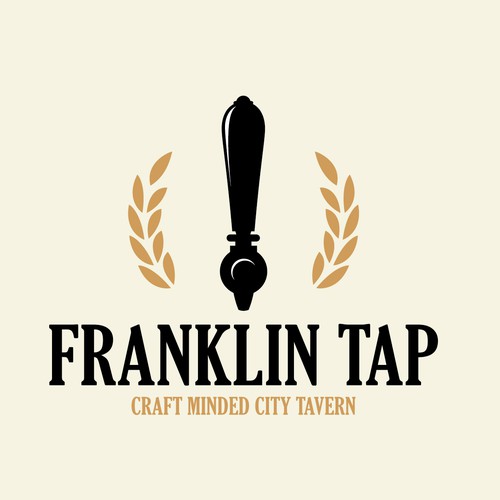Tap design with the title 'Franklin Tap - A Craft-Minded City Tavern'