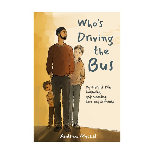 Drawing book cover with the title 'who's driving the bus'