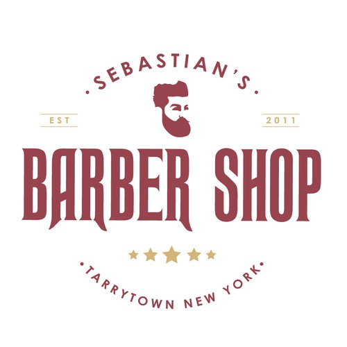 Barber design with the title 'Vintage logo for barbershop'