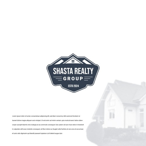 Estate design with the title 'Shasta Realty Group Estate Logo'