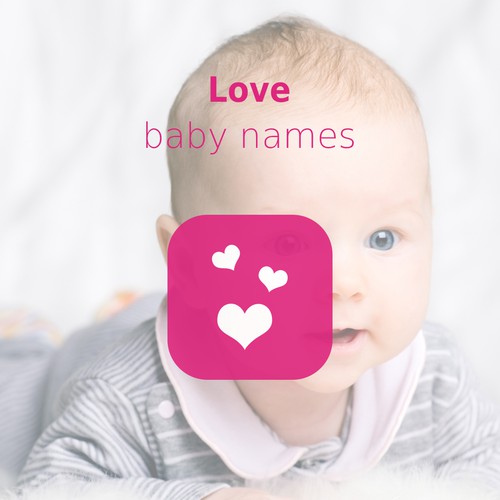 IOS 7 design with the title 'Love baby names'