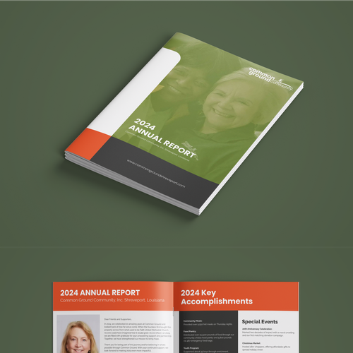 Annual report design with the title 'Annual report'