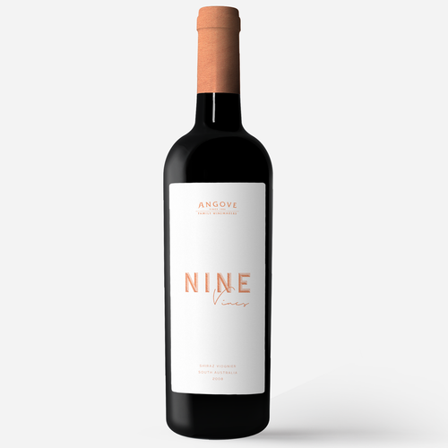 Wine bottle label with the title 'Wine label design'
