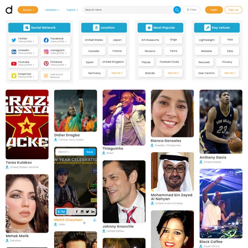 Search engine design with the title 'digsty'