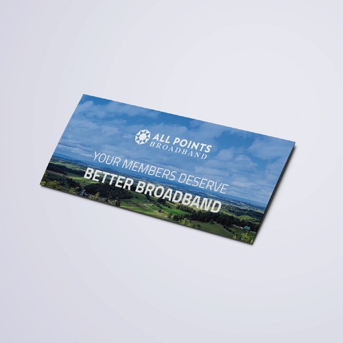 Green and blue design with the title 'Brochure for All Points Broadband'