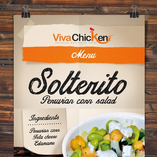 Bistro design with the title 'Peruvian food poster concept'