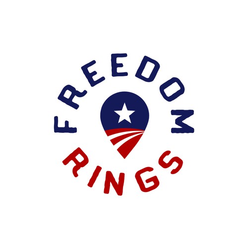 Boat logo with the title 'Freedom Rings'