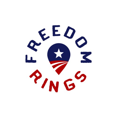 Travel agency design with the title 'Freedom Rings'